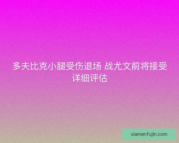 多夫比克小腿受伤退场 战尤文前将接受详细评估 多夫比克小腿受伤退场 战尤文前将接受详细评估